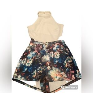 Jealous Tomato Blue Floral Romper